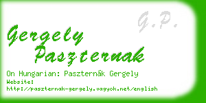 gergely paszternak business card